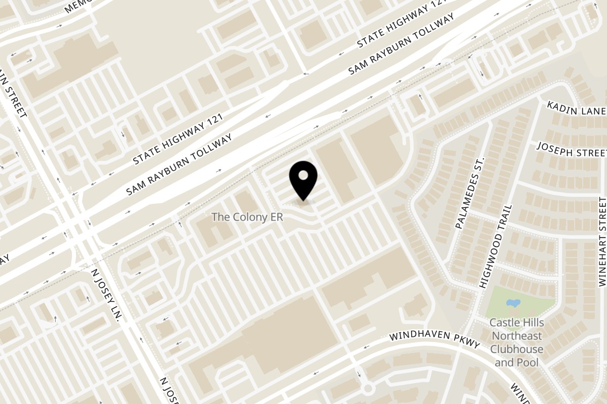 Map showing the location of Dessert Avenue Lewisville on 4820 State Hwy 121 STE 100 in Lewisville